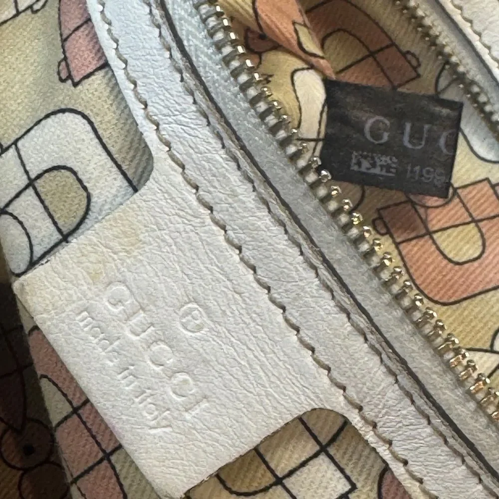 GUCCI GG Beige Canvas Jolicouer Mini Tote Bag With Starfish Charm